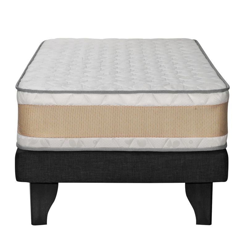 INNOVAMUEBLES - Cama Europea 1 plaza Confort Gold  Negro