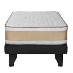 INTERMUEBLES - Cama 1 plaza Europea Confort Gold Negro