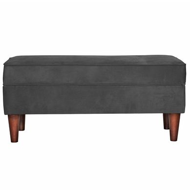 Banqueta Felpa Gris Oscuro