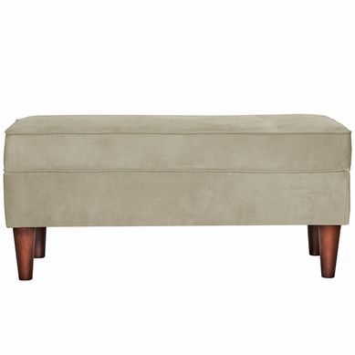 Banqueta Felpa Beige 100x45x42 cm