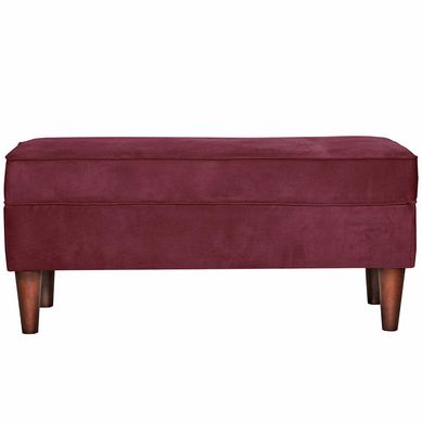 Banqueta Felpa Burdeo 100x45x42 cm