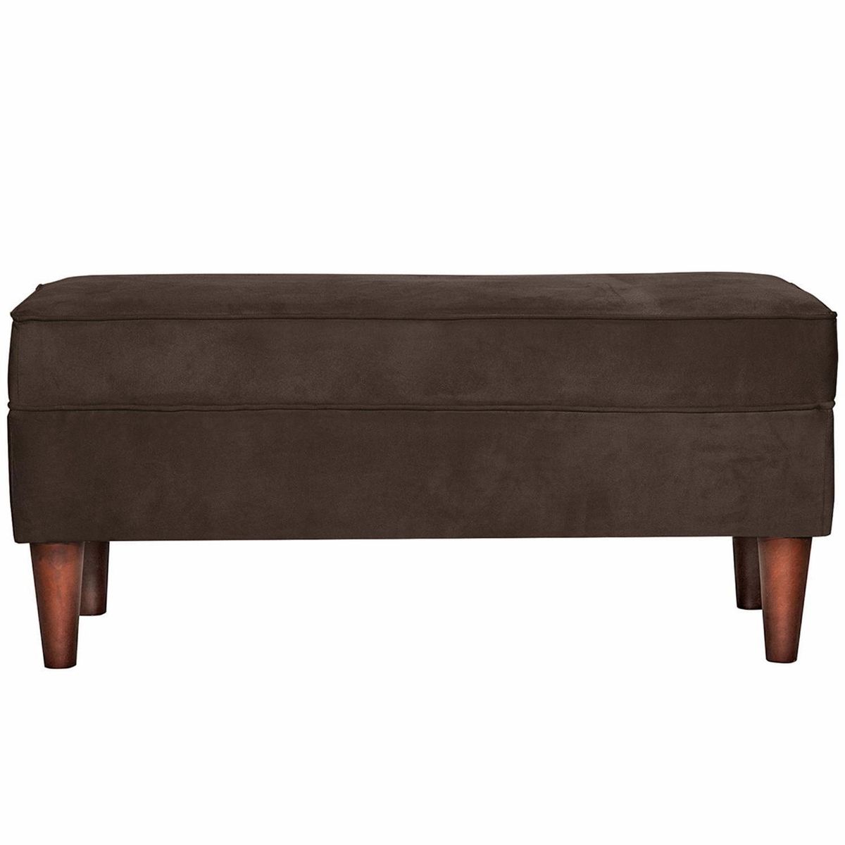 MASEL - Banqueta Felpa Chocolate 100x45x42 cm