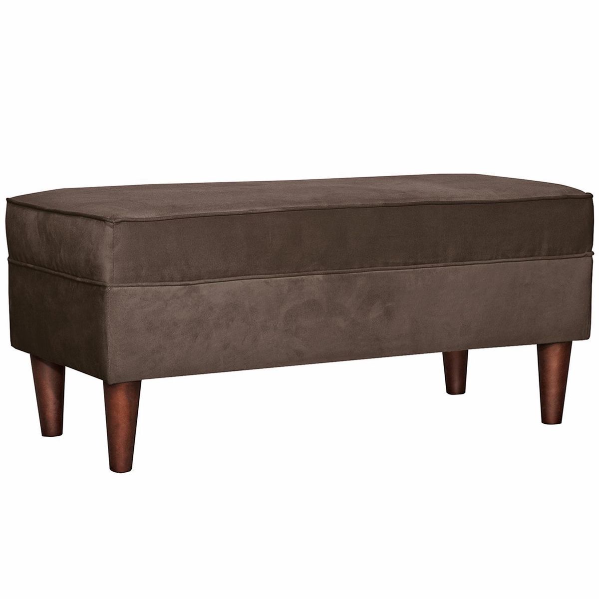 MASEL - Banqueta Felpa Chocolate 100x45x42 cm