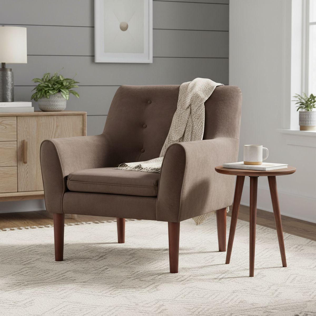 MASEL - Poltrona 1 cuerpo MUPOBEFE70 78x98x70 cm Chocolate