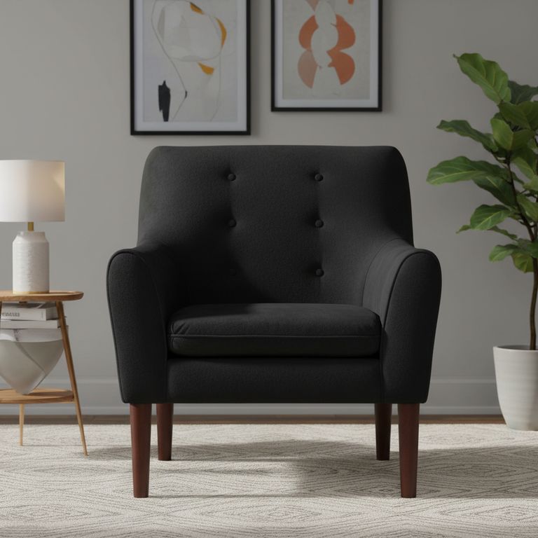 MASEL Poltrona 1 cuerpo MUPOBEFE50 78x98x70 cm Negro