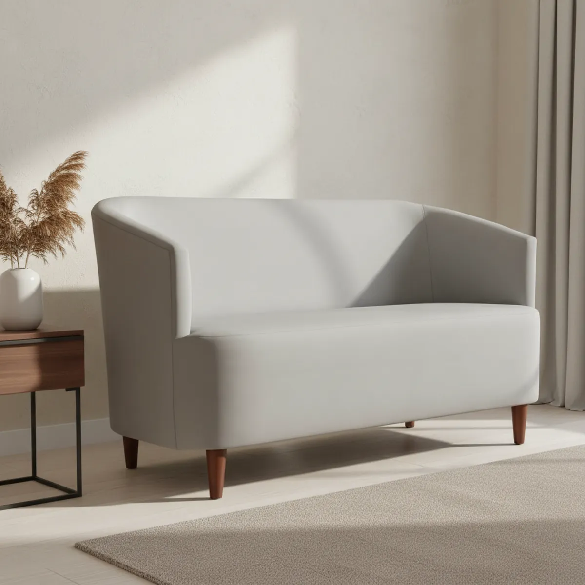 MASEL - Sofá 2 cuerpos MSOOSF2C52 160x70x80 cm Gris