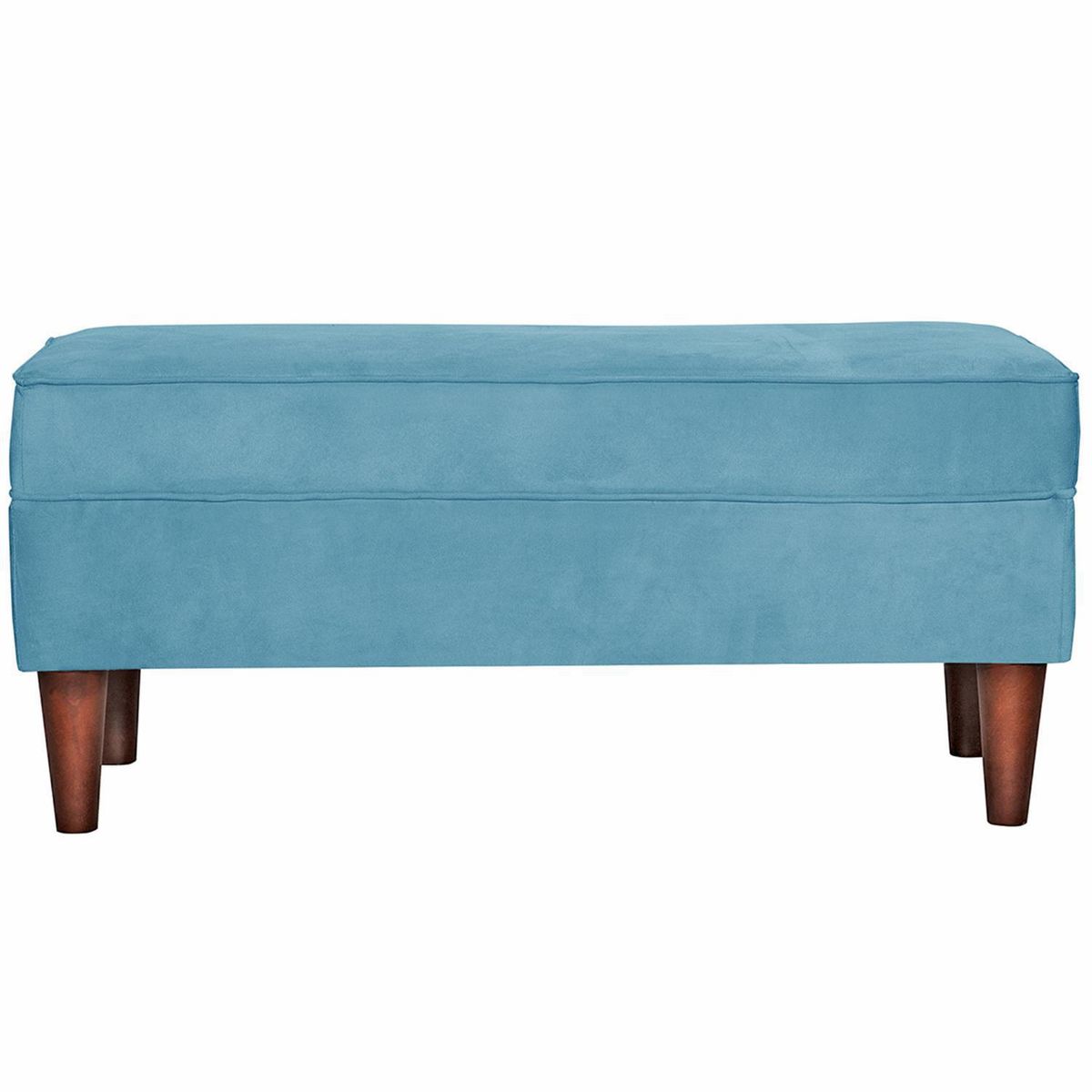 MASEL - Banqueta Felpa Turquesa 100x45x42 cm