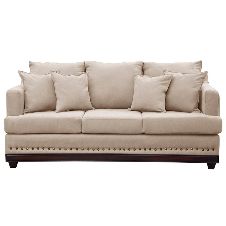 MASEL Sofá 3 cuerpos MUSO3CET72 200x95x90 cm Beige