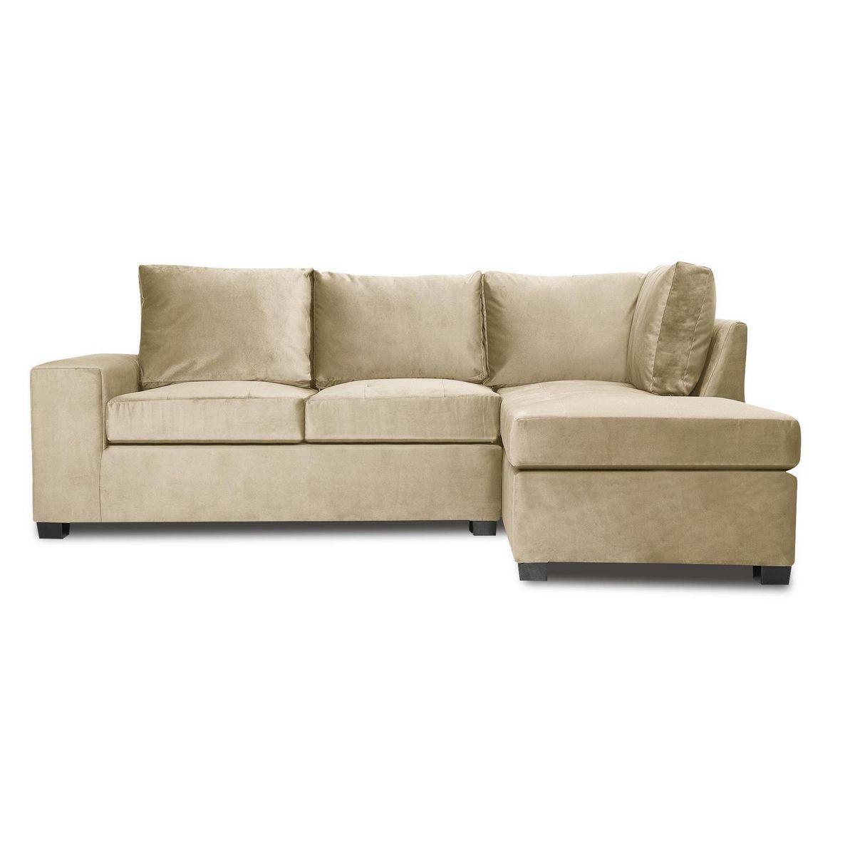 INTERMUEBLES - Sofá Seccional 3 cuerpos MINI SENNA 243x92x160 cm Beige