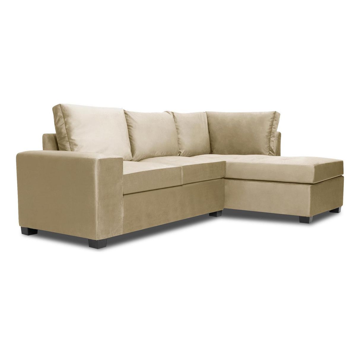 INTERMUEBLES - Sofá Seccional 3 cuerpos MINI SENNA 243x92x160 cm Beige