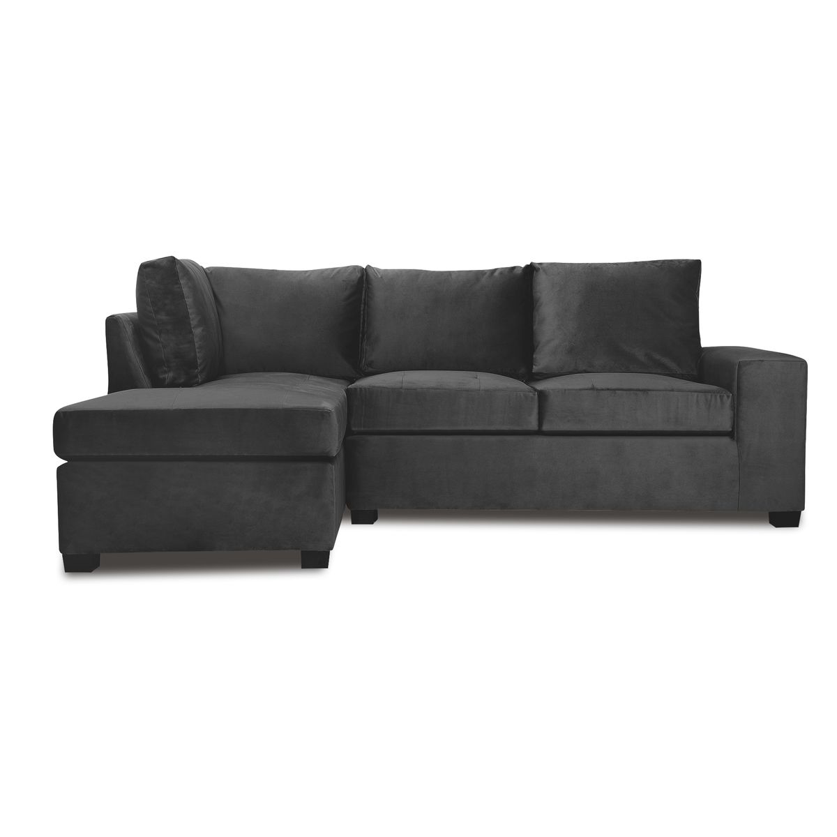 INTERMUEBLES - Sofá Seccional 3 cuerpos MINI SENNA 243x92x160 cm Negro