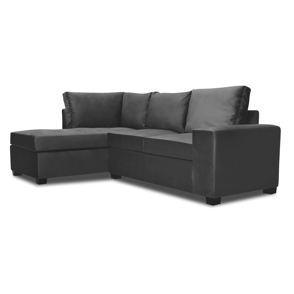 INTERMUEBLES - Sofá Seccional 3 cuerpos MINI SENNA 243x92x160 cm Negro