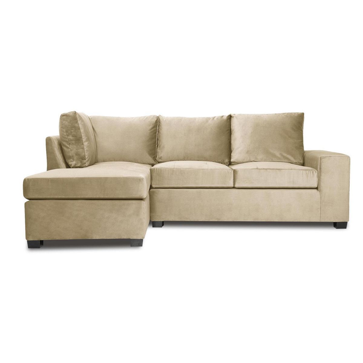 INTERMUEBLES - Sofá Seccional 3 cuerpos MINI SENNA 243x92x160 cm Beige