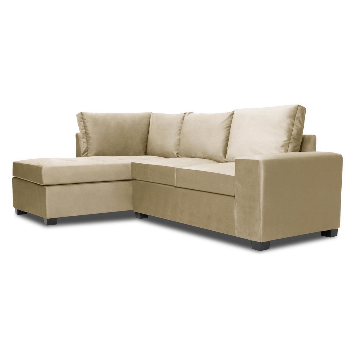 INTERMUEBLES - Sofá Seccional 3 cuerpos MINI SENNA 243x92x160 cm Beige