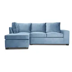 INTERMUEBLES - Sofá Seccional 3 cuerpos MINI SENNA 243x92x160 cm Azul