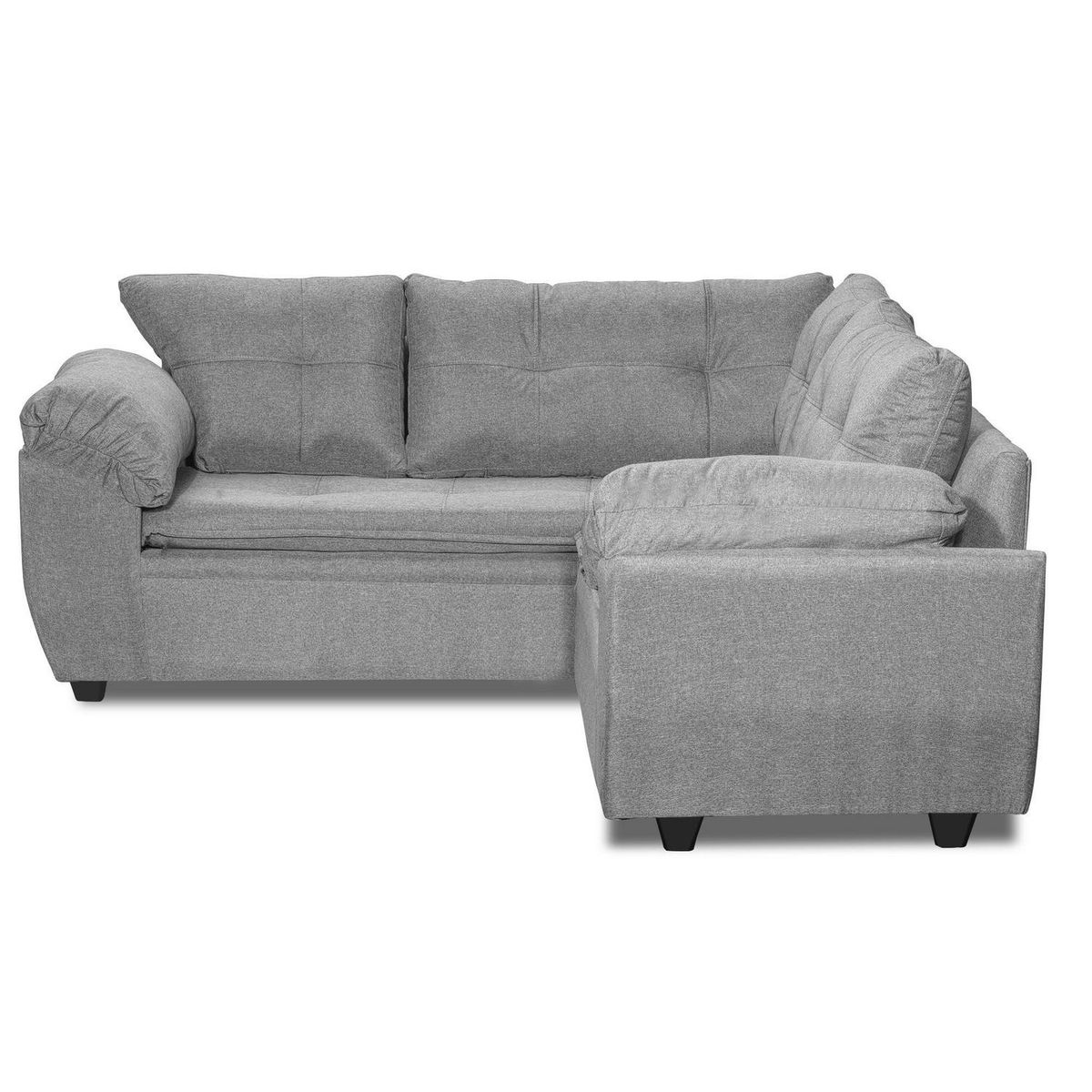 INTERMUEBLES - Sofá Seccional 5 cuerpos LIVERPOOL 204x74x194 cm Gris claro
