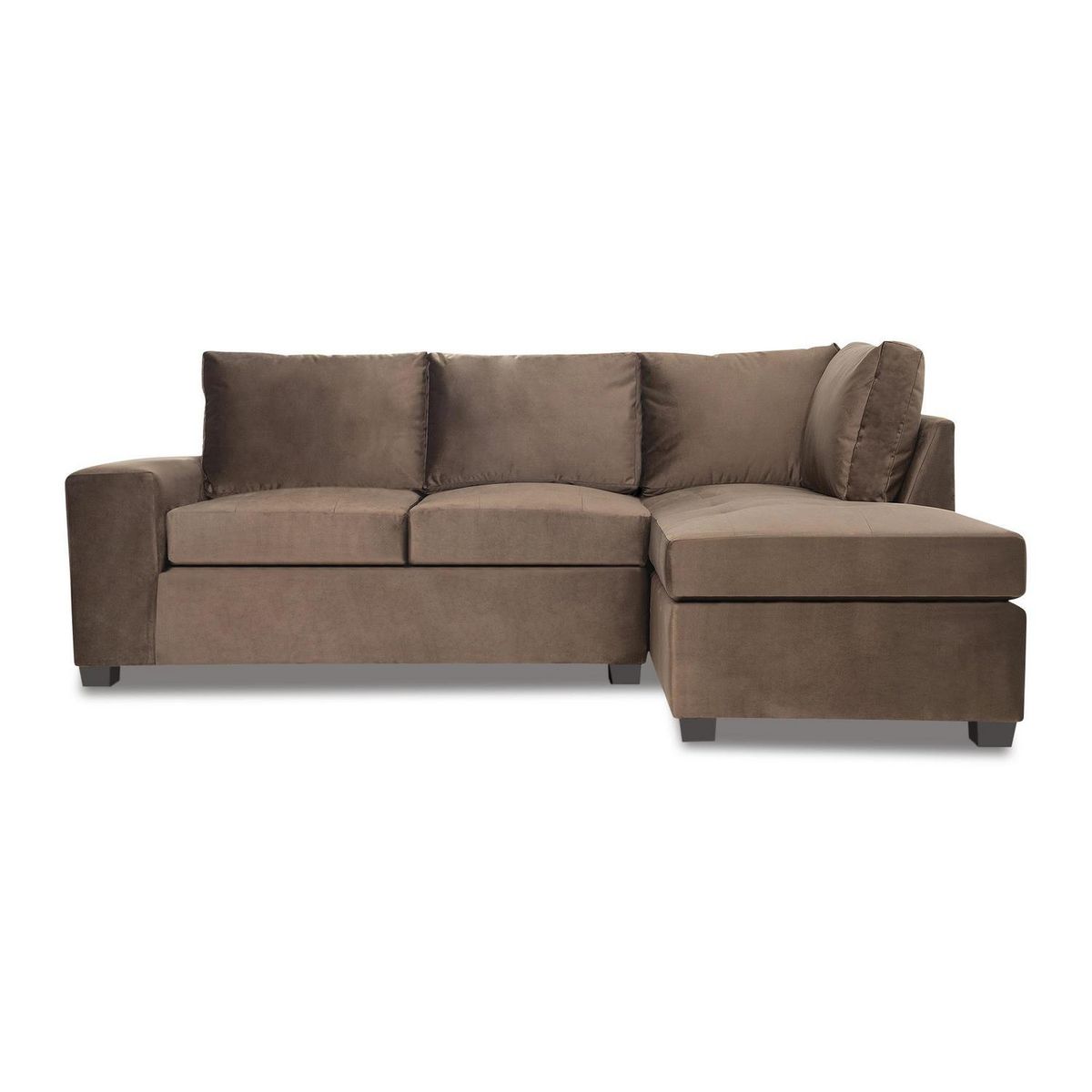 INTERMUEBLES - Sofá Seccional 3 cuerpos MINI SENNA 243x92x160 cm Chocolate