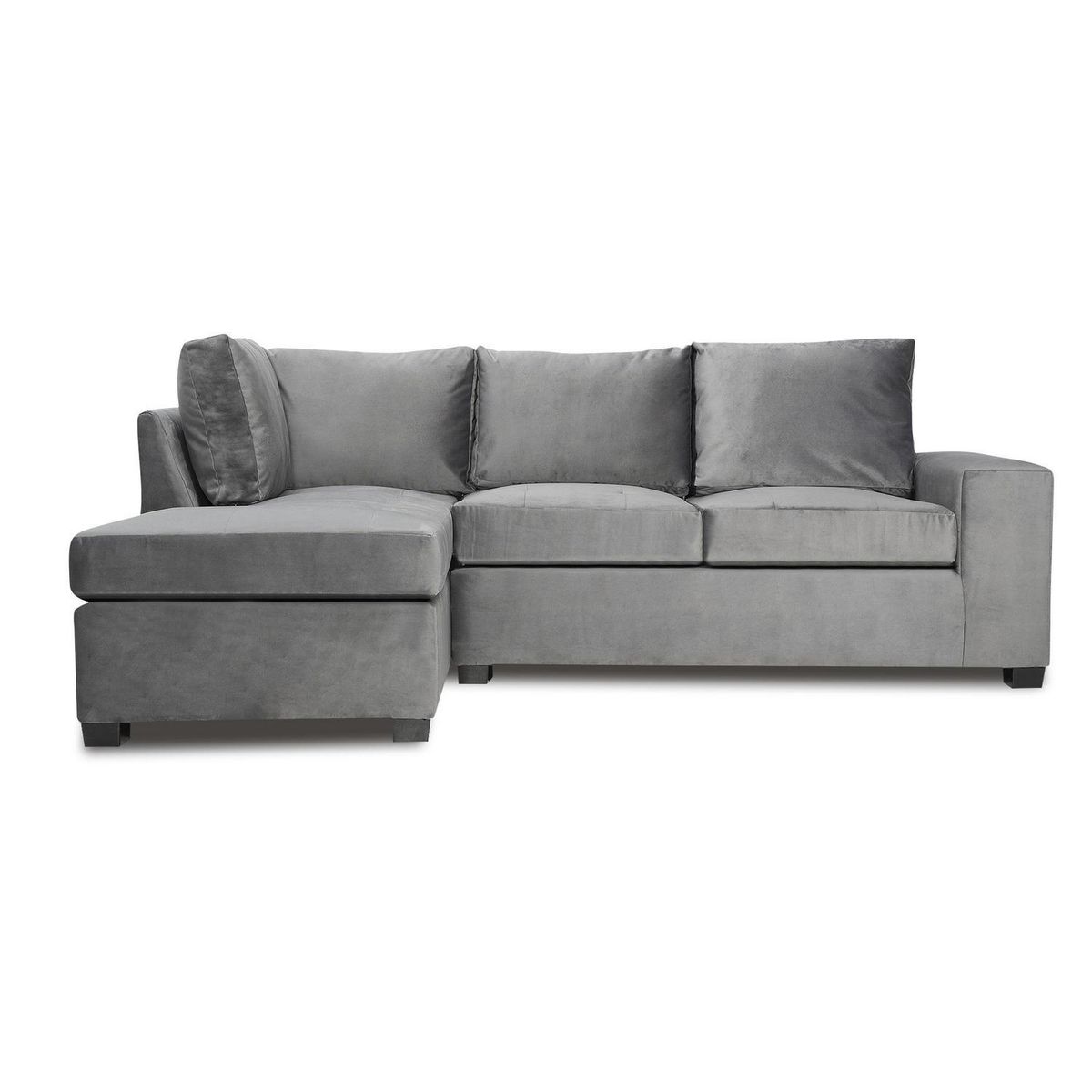 INTERMUEBLES - Sofá Seccional 3 cuerpos MINI SENNA 243x92x160 cm Gris