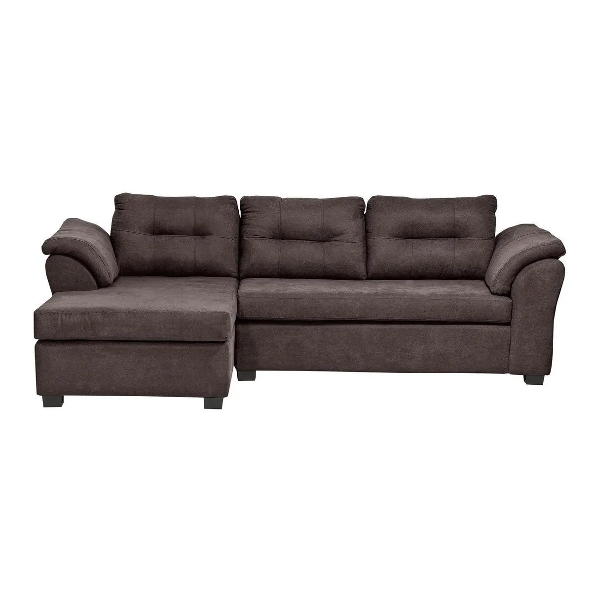 INTERMUEBLES - Sofá Seccional 3 cuerpos SANTANA 265x90x160 cm Chocolate