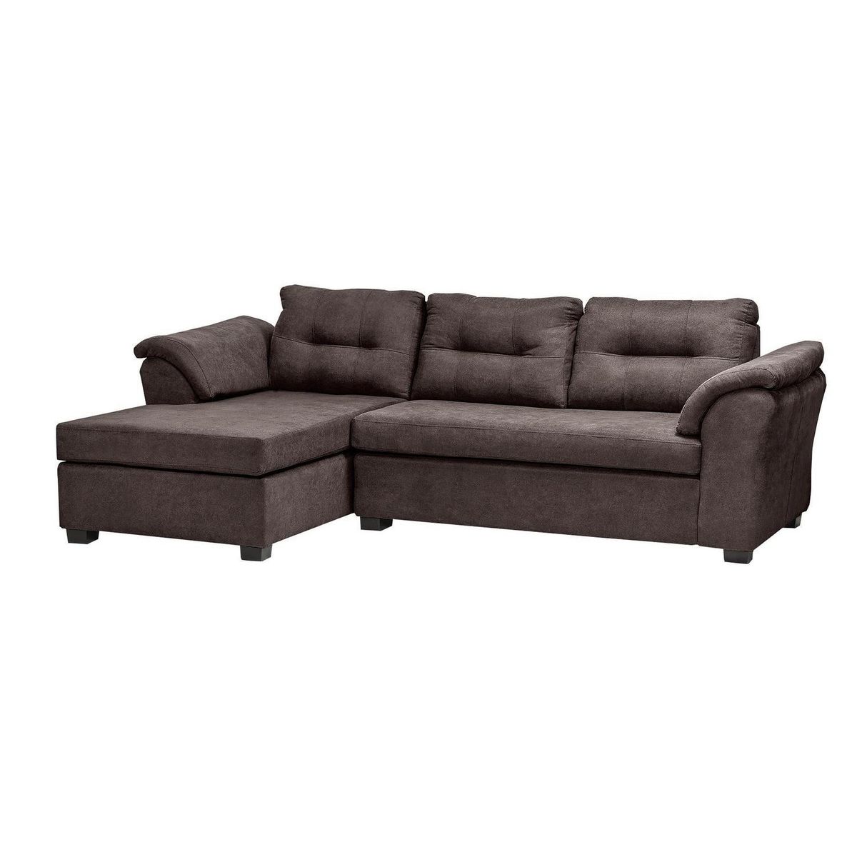 INTERMUEBLES - Sofá Seccional 3 cuerpos SANTANA 265x90x160 cm Chocolate