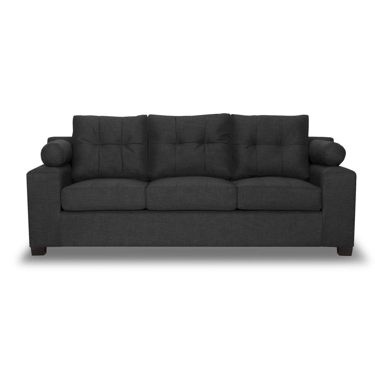 INTERMUEBLES - Sofá 3 cuerpos LE MANS 200x96x90 cm Negro