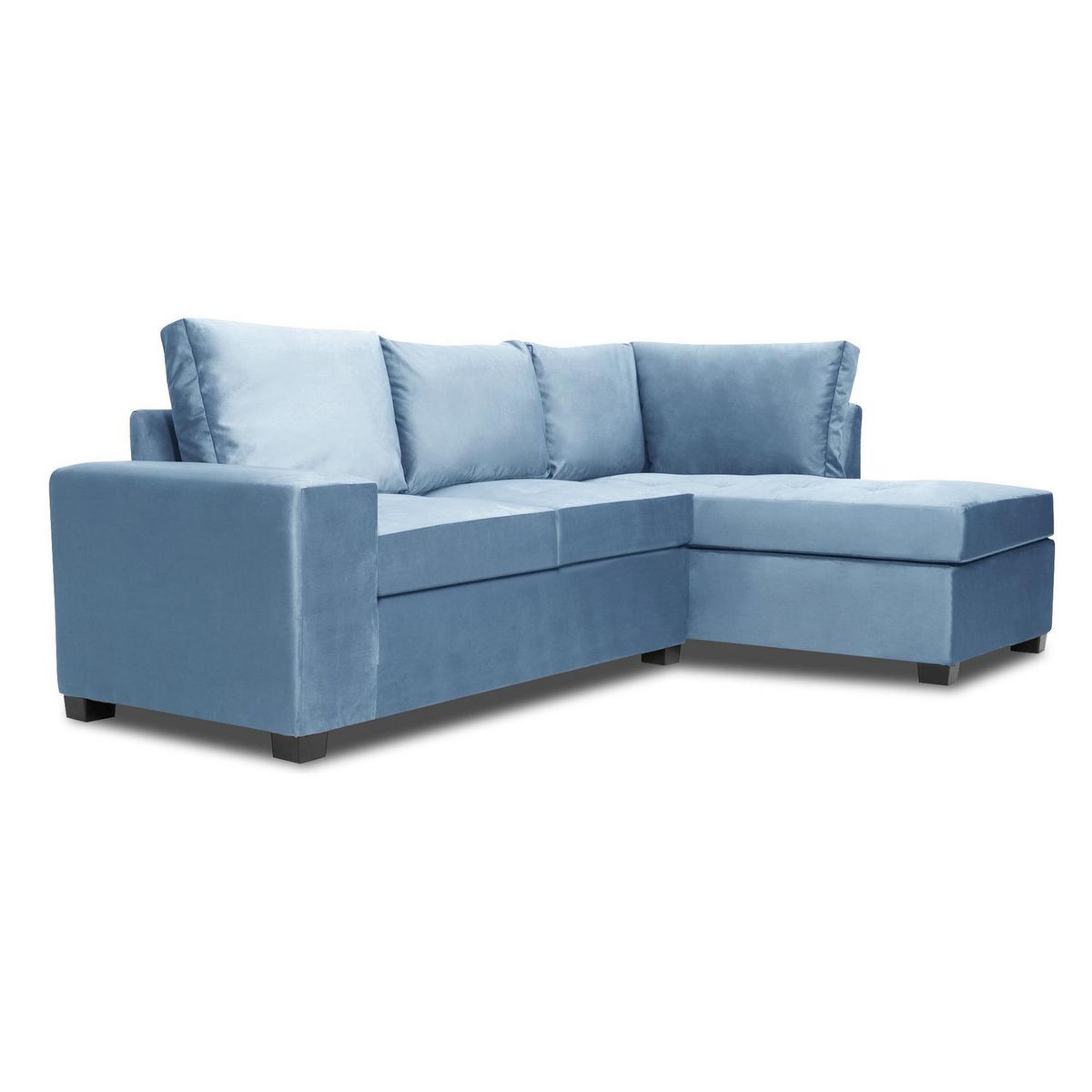 INTERMUEBLES - Sofá Seccional 3 cuerpos MINI SENNA 243x92x160 cm Azul