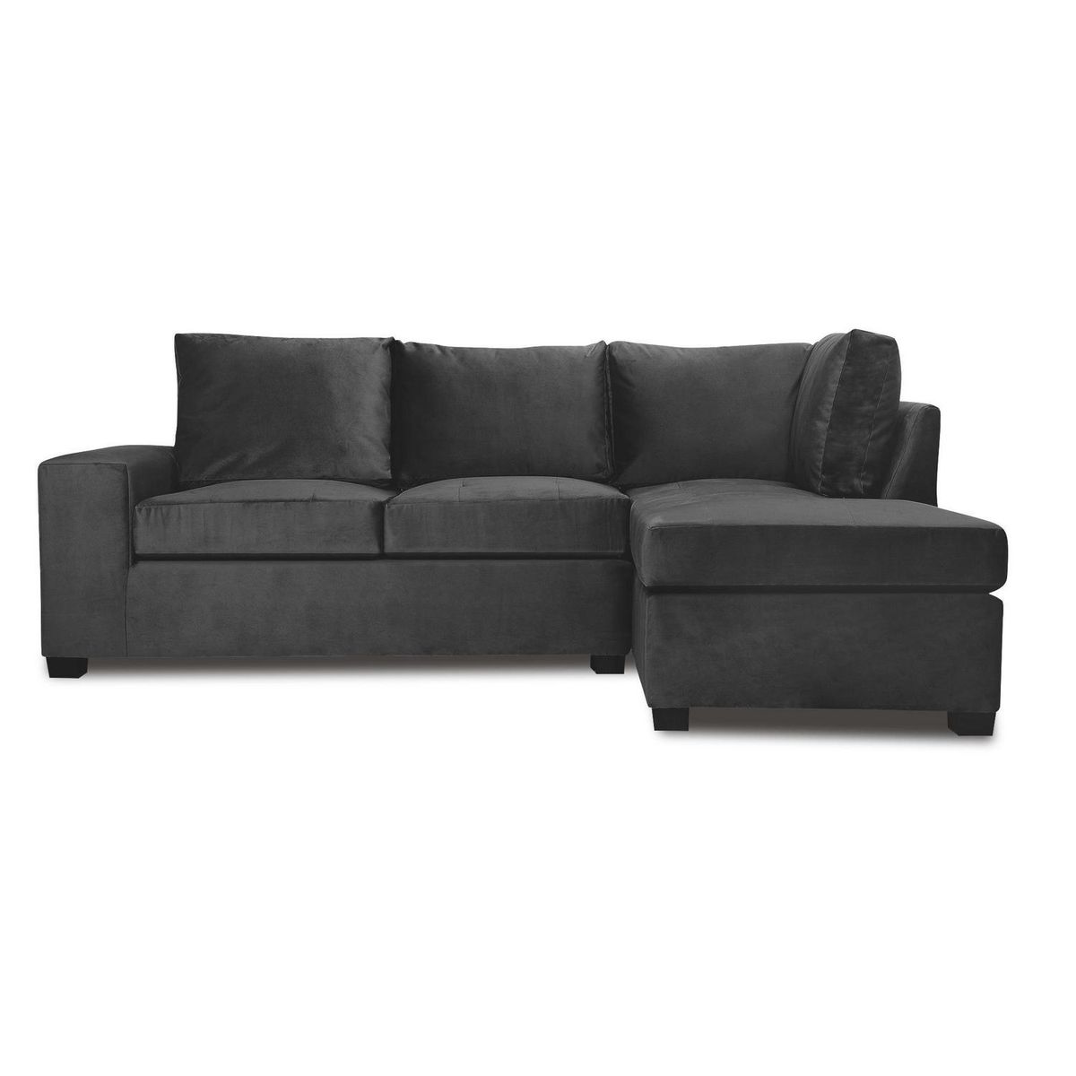 INTERMUEBLES - Sofá Seccional 3 cuerpos MINI SENNA 243x92x160 cm Negro