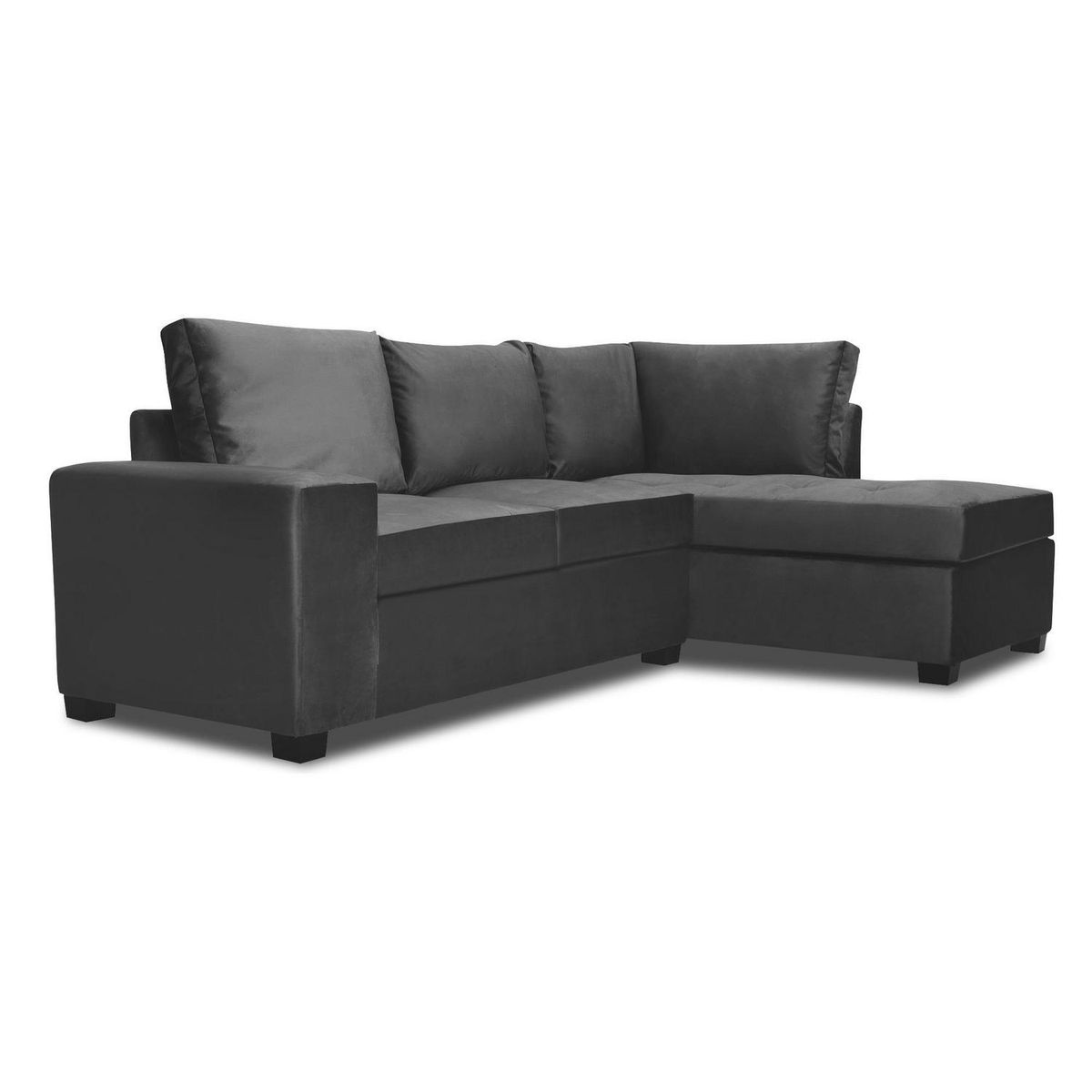 INTERMUEBLES - Sofá Seccional 3 cuerpos MINI SENNA 243x92x160 cm Negro