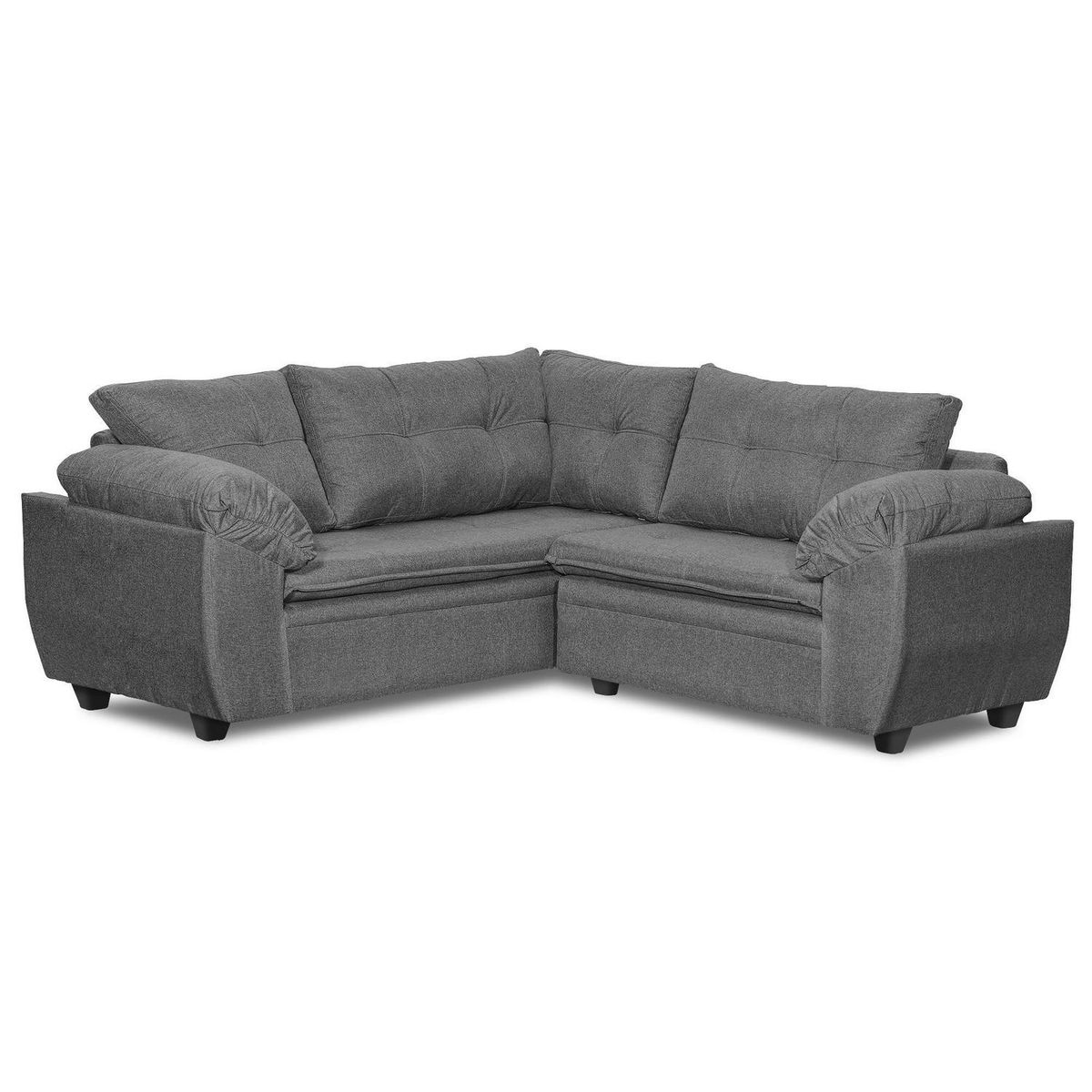 INTERMUEBLES - Sofá Seccional 5 cuerpos LIVERPOOL 204x74x194 cm Gris oscuro