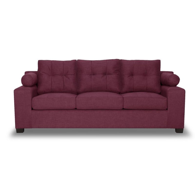 INNOVAMUEBLES - Sofá 3 cuerpos LE MANS 200x96x90 cm Burdeo