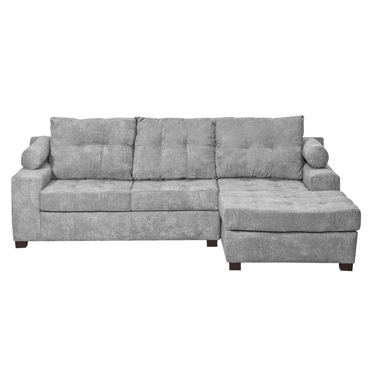 INTERMUEBLES - Sofá Seccional 3 cuerpos LE MANS 260x95x160 cm Gris