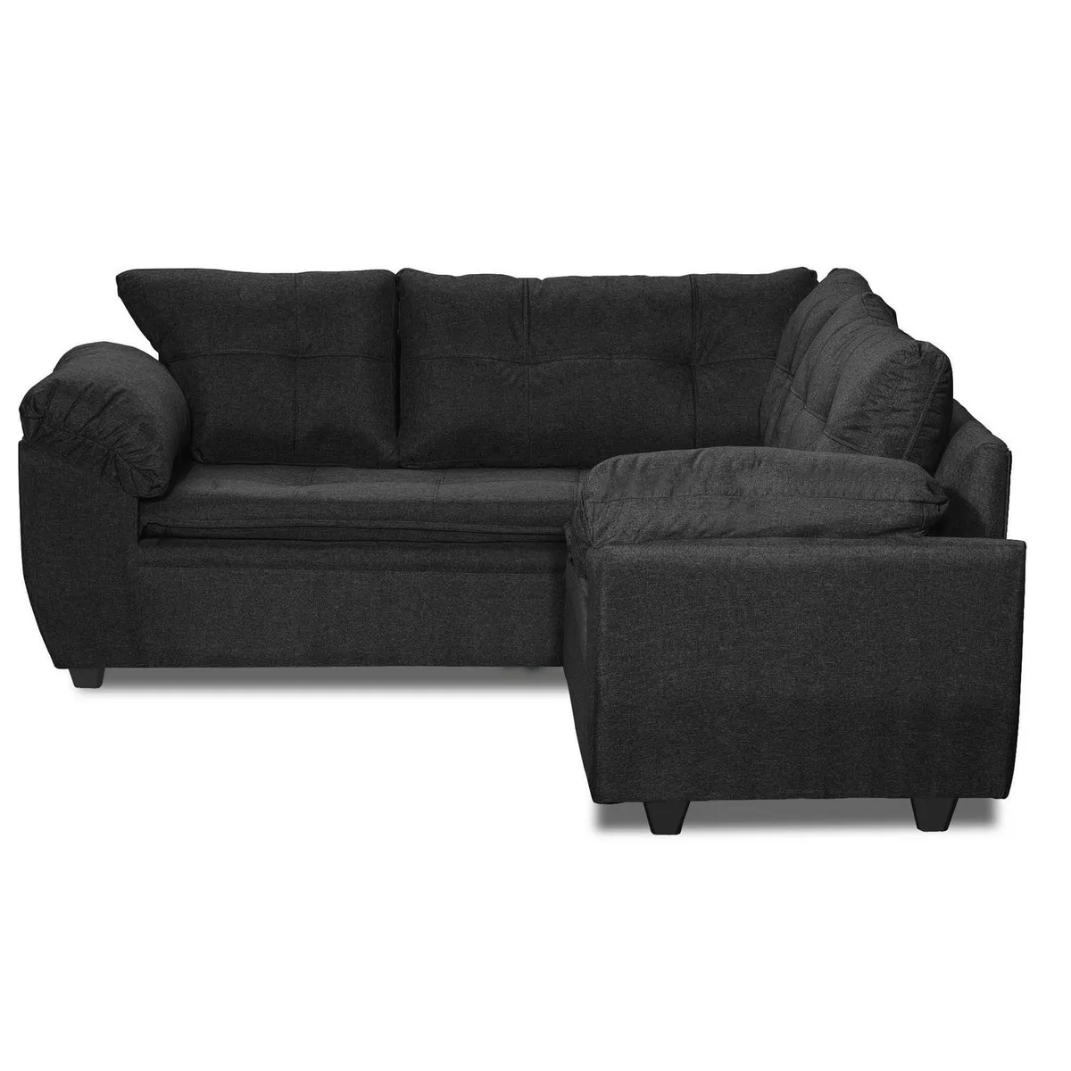 INTERMUEBLES - Sofá Seccional 5 cuerpos LIVERPOOL 204x74x194 cm Negro