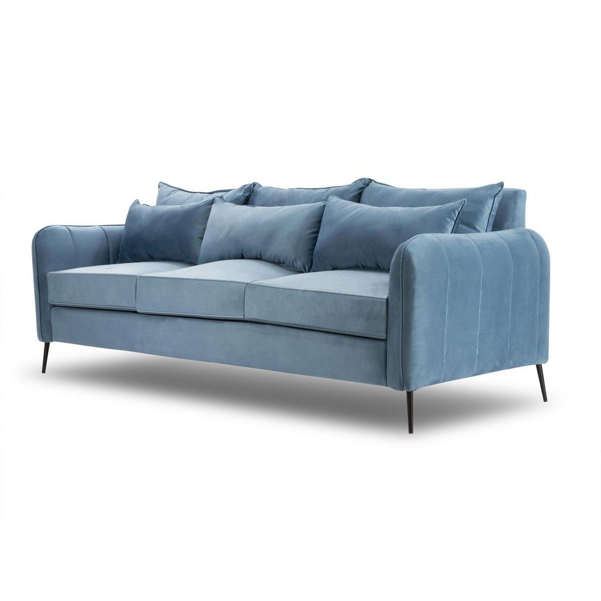 INTERMUEBLES - Sofá 3 cuerpos ITALIA 223x85x93 cm Petróleo