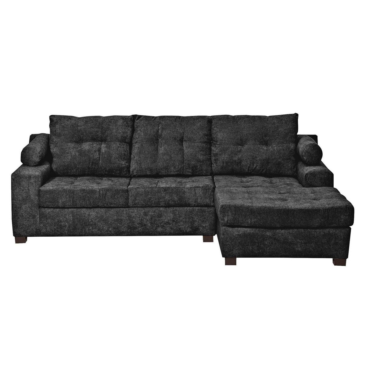 INTERMUEBLES - Sofá Seccional 3 cuerpos LE MANS 260x95x160 cm Negro