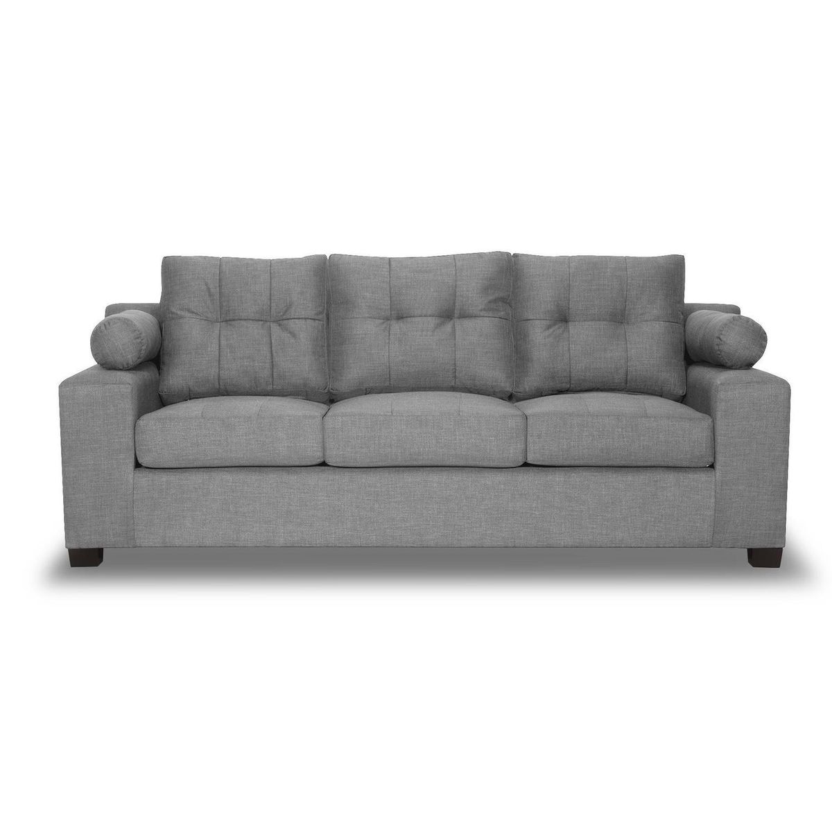 INTERMUEBLES - Sofá 3 cuerpos LE MANS 220x96x90 cm Gris