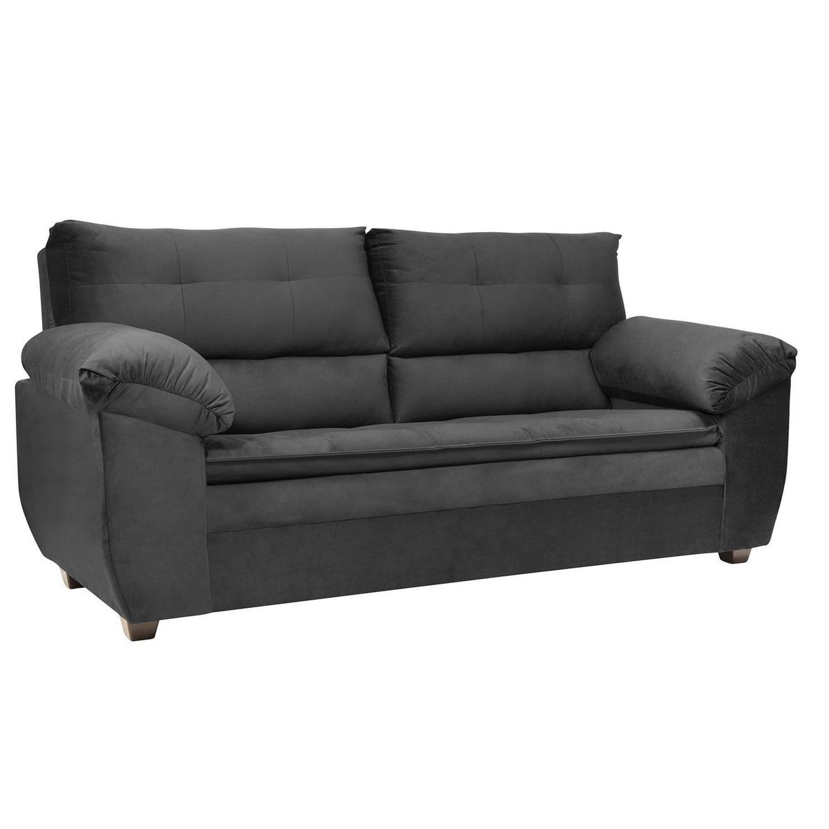 INTERMUEBLES - Sofá 3 cuerpos LIVERPOOL 215x97x85 cm Negro