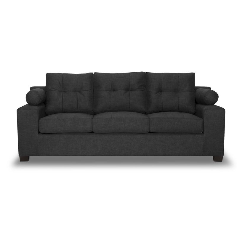 INNOVAMUEBLES - Sofá 3 cuerpos LE MANS 220x96x90 cm Negro