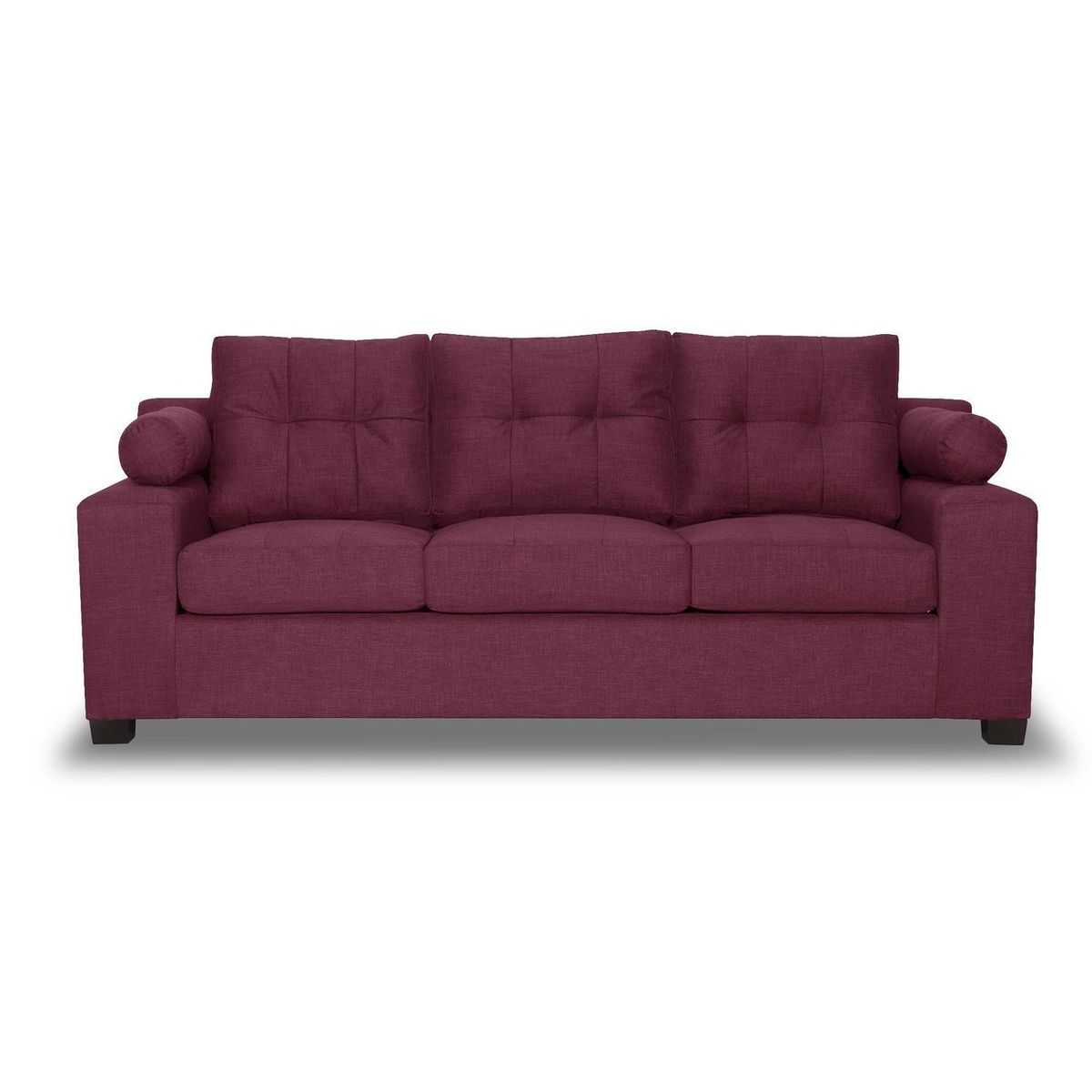 INTERMUEBLES - Sofá 3 cuerpos LE MANS 250x96x90 cm Burdeo