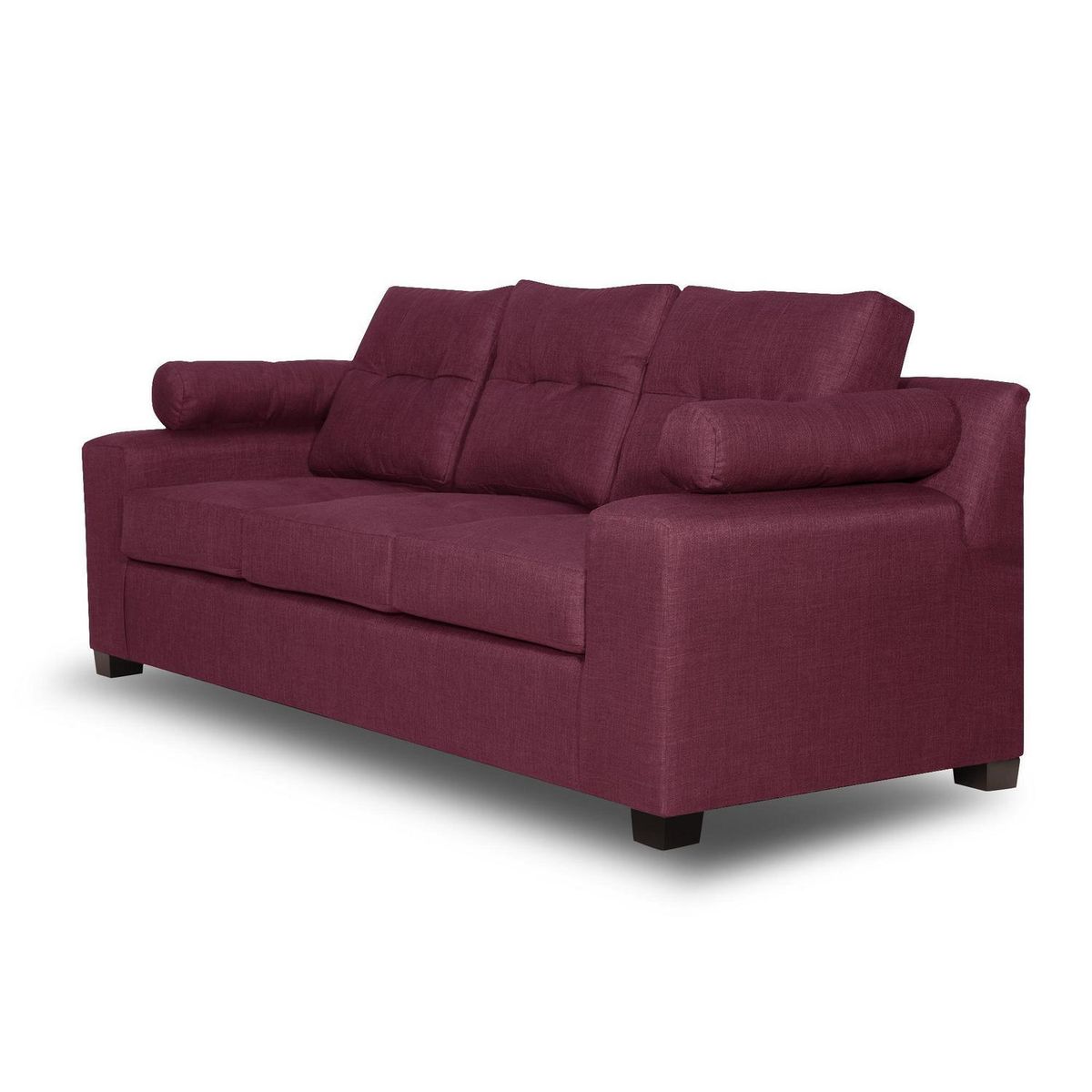 INTERMUEBLES - Sofá 3 cuerpos LE MANS 250x96x90 cm Burdeo