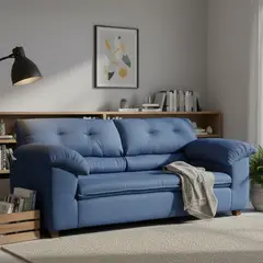 INTERMUEBLES - Sofá 3 cuerpos LIVERPOOL 215x97x85 cm Azul