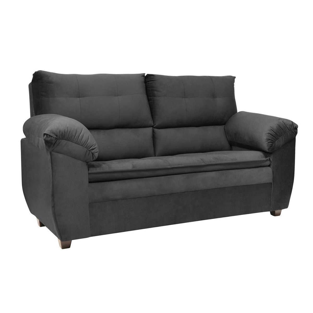 INTERMUEBLES - Sofá 2 cuerpos LIVERPOOL 154x97x85 cm Negro