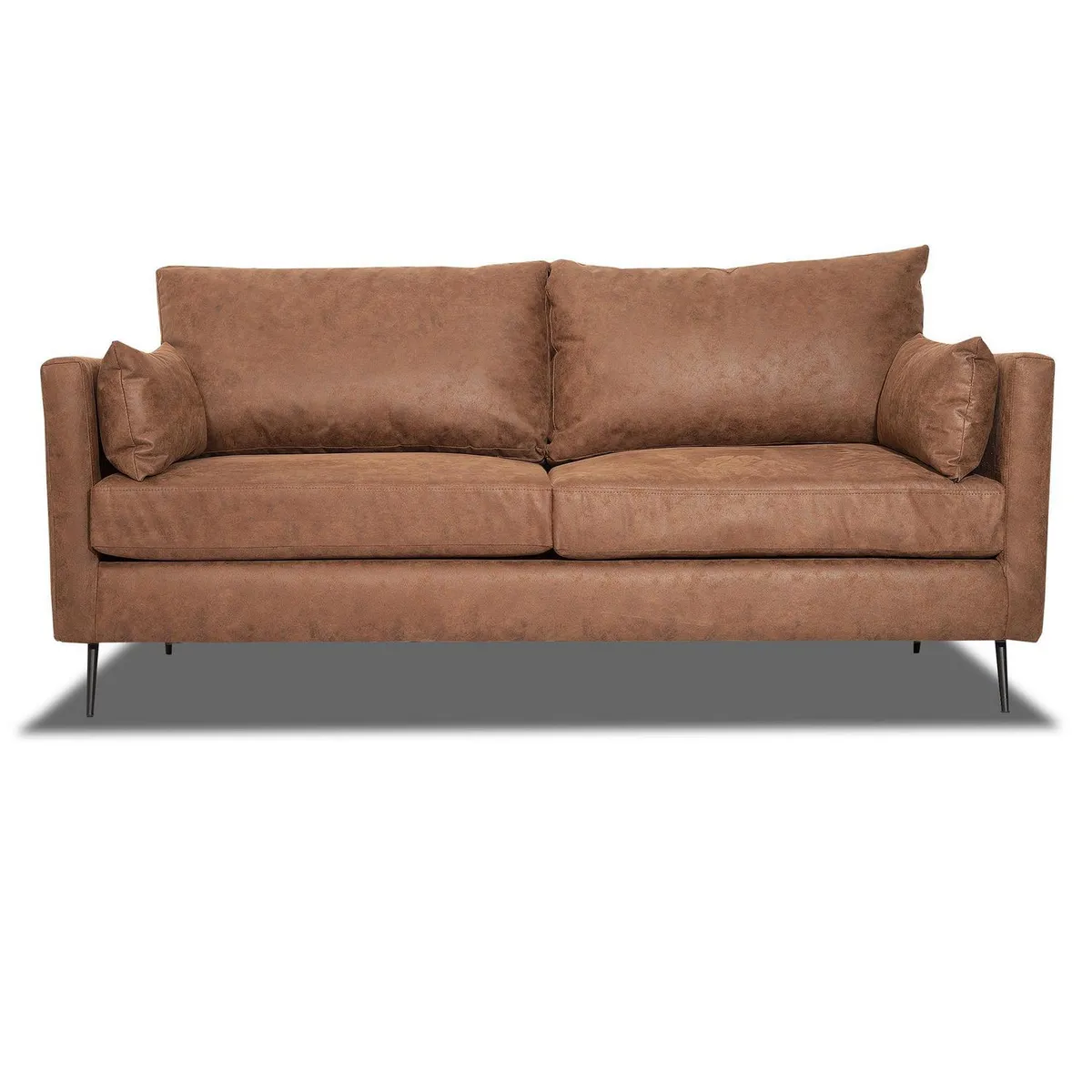 INTERMUEBLES - Sofá 2 cuerpos MADRID 200x90x85 cm Brown