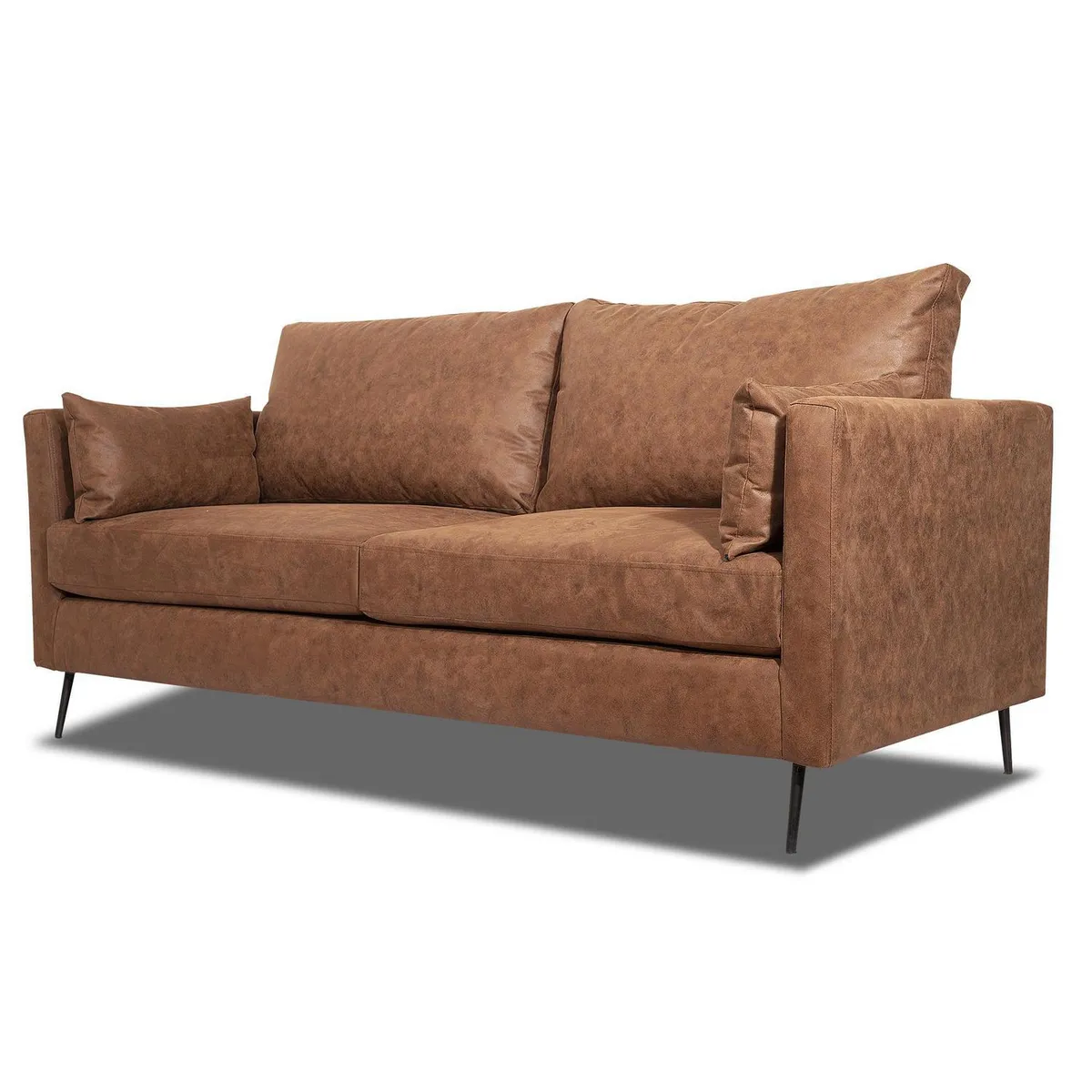 INTERMUEBLES - Sofá 2 cuerpos MADRID 200x90x85 cm Brown