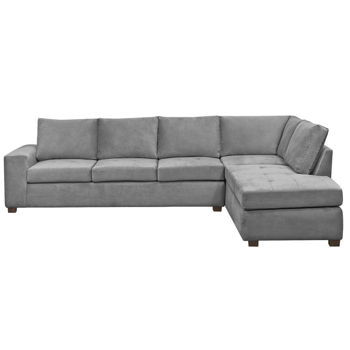 INTERMUEBLES - Sofá Seccional 5 cuerpos SENNA 320x75x212 cm Gris