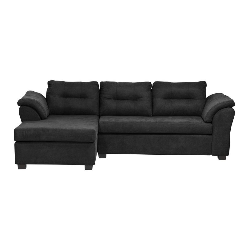 INNOVAMUEBLES - Sofá Seccional 3 cuerpos SANTANA 265x90x160 cm Negro