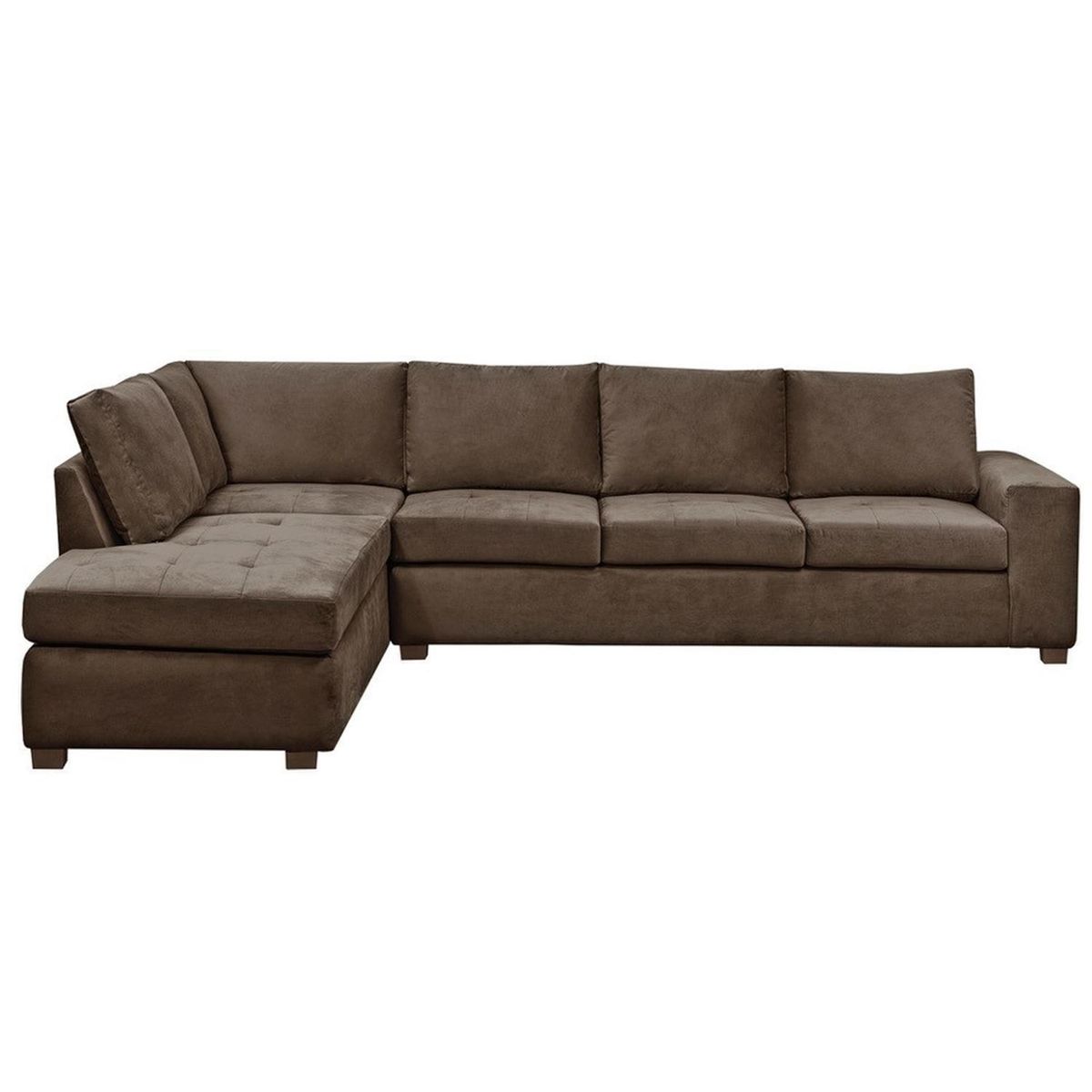 INTERMUEBLES - Sofá Seccional 5 cuerpos SENNA 320x75x212 cm Chocolate