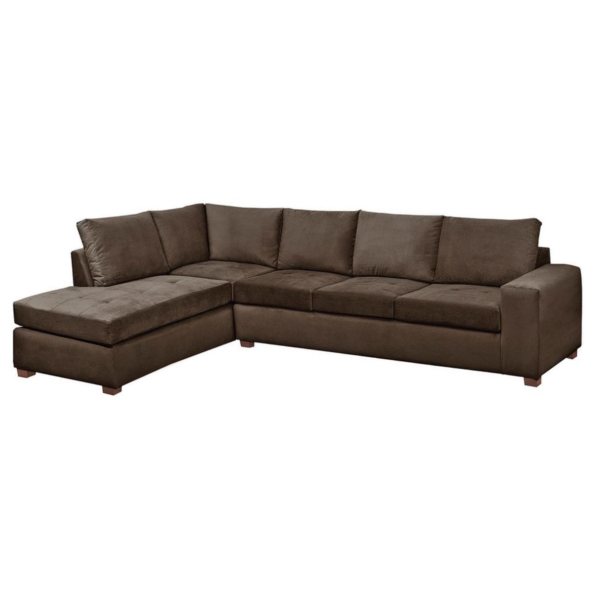 INTERMUEBLES - Sofá Seccional 5 cuerpos SENNA 320x75x212 cm Chocolate