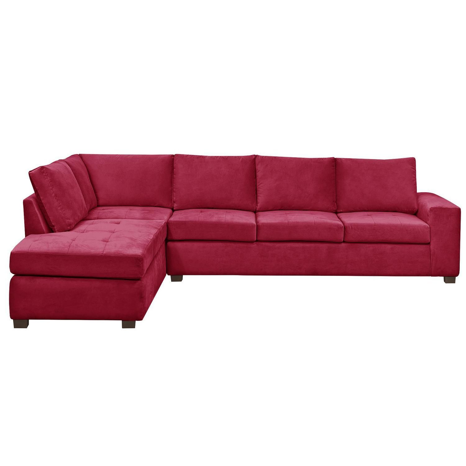 INTERMUEBLES Sofá Seccional 5 cuerpos SENNA 320x75x212 cm Rojo