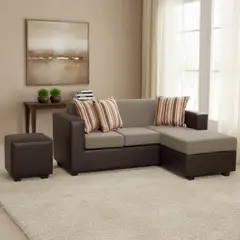 INTERMUEBLES - Sofá Seccional 4 cuerpos INVICTUS 186x87x140 cm Beige