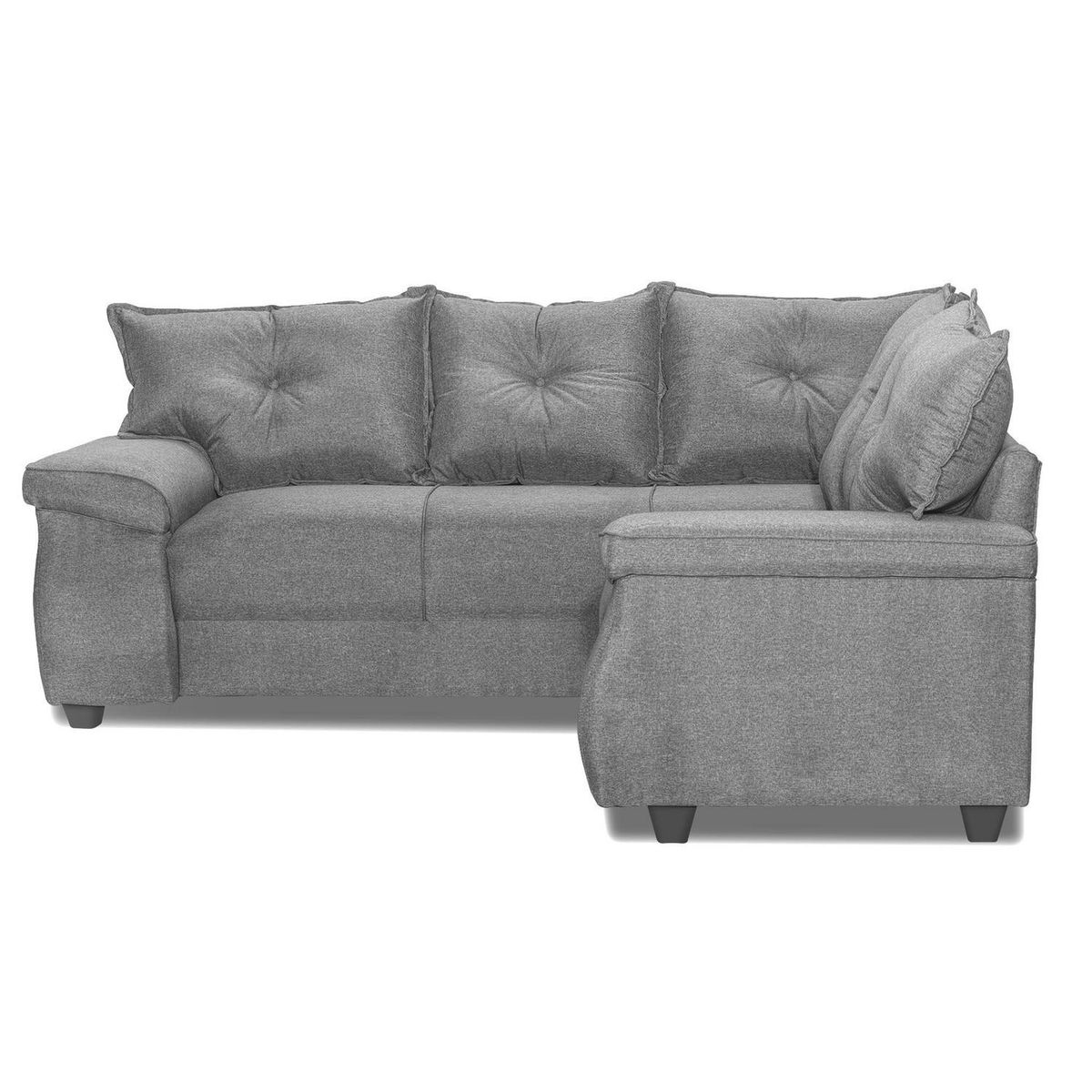 INTERMUEBLES - Sofá Seccional 5 cuerpos FORTALEZA 210x75x203 cm Gris claro